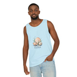 Personalized Seashell Name & Beach Memory Garment Dyed Tank — 2XL / Chambray, L / Chambray, S / Chambray, M / Chambray, XL / Chambray — personalized example, official product view 22