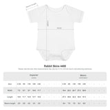 Personalized Sleeping Fawn Baby Name Rib Bodysuit — White / 6M, White / 24M, White / 12M, White / 18M, White / NB (0-3M) — personalized example, official product view 6