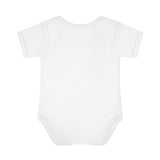 Personalized Sleeping Fawn Baby Name Rib Bodysuit — White / 6M, White / 24M, White / 12M, White / 18M, White / NB (0-3M) — personalized example, official product view 2