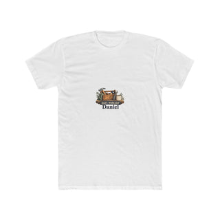 Personalized Workshop Name Cotton Crew Tee — Dad or Your Own Title — Solid White / M, Solid White / XL, Solid White / S, Solid White / L, Solid White / 2XL — personalized example, official product view 1