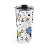 Pickleball Club 20oz Tumbler — Pickleball Player Gift — Insulated Stainless Steel Travel Cup — Back view — Photo 2