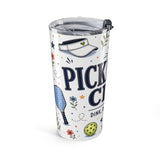 Pickleball Club 20oz Tumbler — Pickleball Player Gift — Insulated Stainless Steel Travel Cup — Left view — Photo 3