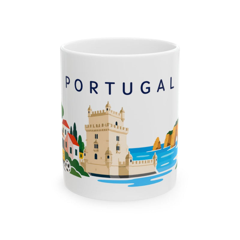 Portugal Travel Souvenir Mug | Lisbon Tram & Algarve Coast | Soccer Fan Gift | White Ceramic 11oz 15oz — 6ad8734b931ebbf89508f060_65216_6310_front