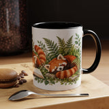 Red Panda Book Lover Mug, Cozy Reading Garden, 11oz or 15oz — 11oz / Black — context-1