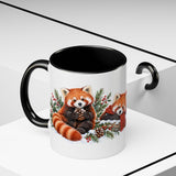 Red Panda Mug, Cozy Winter Woodland, 11oz or 15oz — 11oz / Black — context-2