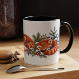 Red Panda Mug, Cozy Winter Woodland, 11oz or 15oz — 11oz / Black — context-1