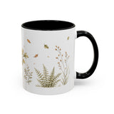 Red Squirrel Accent Mug | Watercolor Nature Coffee Cup | 11oz 15oz Woodland Animal Gift — 11oz / Black — right