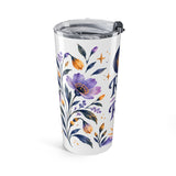 Rest Then Rise 20oz Tumbler, Botanical Inspirational Quote Gift, Insulated Stainless Steel Travel Cup — Left view — Photo 3