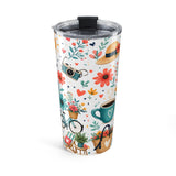 Retired and Fabulous 20oz Tumbler — Bright Retirement Gift — Insulated Stainless Steel Travel Cup — Back view — Photo 2