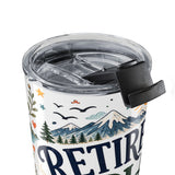 Retirement Plan Coffee And Adventures 20oz Tumbler — Travel Retirement Gift — Insulated Stainless Steel Travel Cup — Product view — Photo 6