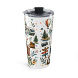 Retirement Plan Coffee And Adventures 20oz Tumbler — Travel Retirement Gift — Insulated Stainless Steel Travel Cup — Back view — Photo 2