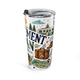 Retirement Plan Coffee And Adventures 20oz Tumbler — Travel Retirement Gift — Insulated Stainless Steel Travel Cup — Right view — Photo 4