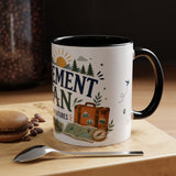 Retirement Plan Coffee And Adventures Mug — Travel Retirement Gift — Accent Color Ceramic 11oz 15oz — Product view — Photo 20