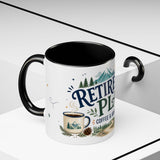 Retirement Plan Coffee And Adventures Mug — Travel Retirement Gift — Accent Color Ceramic 11oz 15oz — Product view — Photo 21