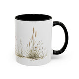 Russet Hen Accent Mug | Watercolor Nature Coffee Cup | 11oz 15oz Farm Animal Gift — 11oz / Black — right