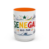 Senegal Soccer Coffee Mug — Soccer Fan Gift — Accent Color Ceramic 11oz 15oz Match Day Cup — Front view — Photo 13