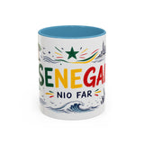 Senegal Soccer Coffee Mug — Soccer Fan Gift — Accent Color Ceramic 11oz 15oz Match Day Cup — Front view — Photo 9
