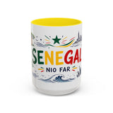 Senegal Soccer Coffee Mug — Soccer Fan Gift — Accent Color Ceramic 11oz 15oz Match Day Cup — Front view — Photo 14