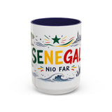 Senegal Soccer Coffee Mug — Soccer Fan Gift — Accent Color Ceramic 11oz 15oz Match Day Cup — Front view — Photo 6