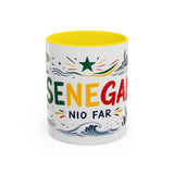 Senegal Soccer Coffee Mug — Soccer Fan Gift — Accent Color Ceramic 11oz 15oz Match Day Cup — Front view — Photo 12