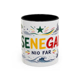 Senegal Soccer Coffee Mug — Soccer Fan Gift — Accent Color Ceramic 11oz 15oz Match Day Cup — Front view — Photo 1