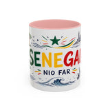 Senegal Soccer Coffee Mug — Soccer Fan Gift — Accent Color Ceramic 11oz 15oz Match Day Cup — Front view — Photo 3