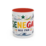 Senegal Soccer Coffee Mug — Soccer Fan Gift — Accent Color Ceramic 11oz 15oz Match Day Cup — Front view — Photo 4