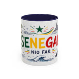 Senegal Soccer Coffee Mug — Soccer Fan Gift — Accent Color Ceramic 11oz 15oz Match Day Cup — Front view — Photo 2