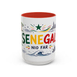Senegal Soccer Coffee Mug — Soccer Fan Gift — Accent Color Ceramic 11oz 15oz Match Day Cup — Front view — Photo 8