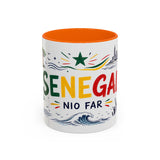 Senegal Soccer Coffee Mug — Soccer Fan Gift — Accent Color Ceramic 11oz 15oz Match Day Cup — Front view — Photo 11