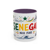 Senegal Soccer Coffee Mug — Soccer Fan Gift — Accent Color Ceramic 11oz 15oz Match Day Cup — Front view — Photo 16