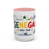 Senegal Soccer Coffee Mug — Soccer Fan Gift — Accent Color Ceramic 11oz 15oz Match Day Cup — Front view — Photo 7
