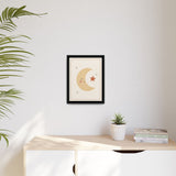 Sleepy Moon Framed Nursery Canvas, Storybook Kids Room Wall Art, 12x16 18x24 — Product view — Photo 8