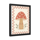 Sleepy Mushroom Framed Nursery Canvas, Storybook Kids Room Wall Art, 12x16 18x24 — Product view — Photo 7