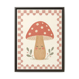Sleepy Mushroom Framed Nursery Canvas, Storybook Kids Room Wall Art, 12x16 18x24 — Front view — Photo 5