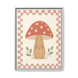Sleepy Mushroom Framed Nursery Canvas, Storybook Kids Room Wall Art, 12x16 18x24 — Front view — Photo 6