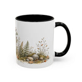 Small Hedgehog Accent Mug | Watercolor Nature Coffee Cup | 11oz 15oz Woodland Animal Gift — 11oz / Black — right