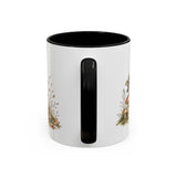 Small Hedgehog Accent Mug | Watercolor Nature Coffee Cup | 11oz 15oz Woodland Animal Gift — 11oz / Black — back