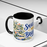 Small Steps Make Bright Days Mug, Botanical Inspirational Coffee Cup, Encouragement Gift, 11oz 15oz Accent Mug — 11oz / Black — context-2