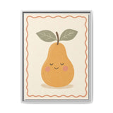 Smiling Pear Framed Nursery Canvas, Storybook Kids Room Wall Art, 12x16 18x24 — Front view — Photo 6