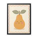 Smiling Pear Framed Nursery Canvas, Storybook Kids Room Wall Art, 12x16 18x24 — Front view — Photo 2