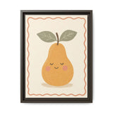 Smiling Pear Framed Nursery Canvas, Storybook Kids Room Wall Art, 12x16 18x24 — Front view — Photo 3