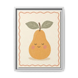 Smiling Pear Framed Nursery Canvas, Storybook Kids Room Wall Art, 12x16 18x24 — Front view — Photo 4