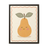 Smiling Pear Framed Nursery Canvas, Storybook Kids Room Wall Art, 12x16 18x24 — Front view — Photo 5