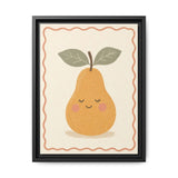 Smiling Pear Framed Nursery Canvas, Storybook Kids Room Wall Art, 12x16 18x24 — Front view — Photo 1