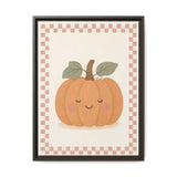 Smiling Pumpkin Framed Nursery Canvas, Storybook Kids Room Wall Art, 12x16 18x24 — Front view — Photo 5