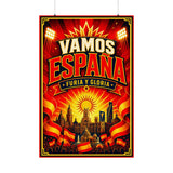 Spain Soccer Poster — Rally Fan Art Print — Soccer Wall Decor — Front view — Photo 5