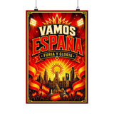 Spain Soccer Poster — Rally Fan Art Print — Soccer Wall Decor — Front view — Photo 2