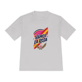 Spain Soccer T Shirt, Vamos La Roja Tee, World Football Fan Shirt, Moisture Wicking Sport Tee — Front view — Photo 3