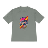 Spain Soccer T Shirt, Vamos La Roja Tee, World Football Fan Shirt, Moisture Wicking Sport Tee — Front view — Photo 8